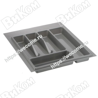 Оптом купить Лоток для столовых приборов, 40, серый (25*) в мебельная фурнитура оптом и в розницу ВиКом.