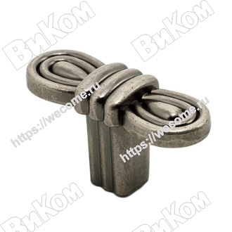 Оптом купить Ручка кнопка RK-101 BAZ черный старинный цинк KERRON (100*) в мебельная фурнитура оптом и в розницу ВиКом.