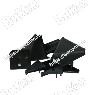 Оптом купить Комплект уголков и заглушек для плинтуса, черный в мебельная фурнитура оптом и в розницу ВиКом.