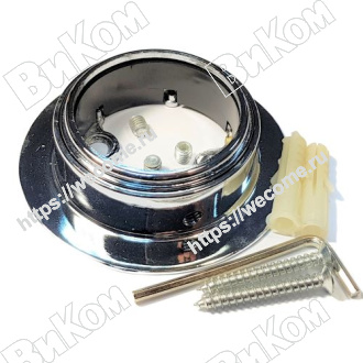 Оптом купить Крепление трубы 50 мм нижнее, хром Z-181.G2 (Z-002) (Под заказ) в мебельная фурнитура оптом и в розницу ВиКом.