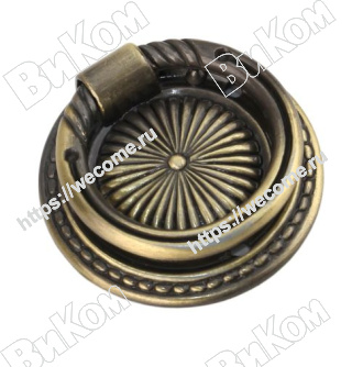 Оптом купить Ручка кнопка C2820, старинная латунь, RC028AB.3 (50*) в мебельная фурнитура оптом и в розницу ВиКом.