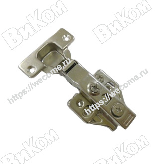 Оптом купить Петля мебельная накладная 110° с доводчиком быстросъемная 3D в мебельная фурнитура оптом и в розницу ВиКом.