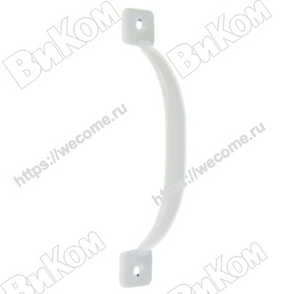 Оптом купить Ручка-скоба  РС-65 цельнотянутая, полимер белый (100*) в мебельная фурнитура оптом и в розницу ВиКом.