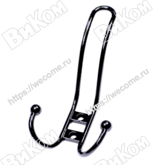 Оптом купить Крючок вешалка №12 черный (30*) в мебельная фурнитура оптом и в розницу ВиКом.
