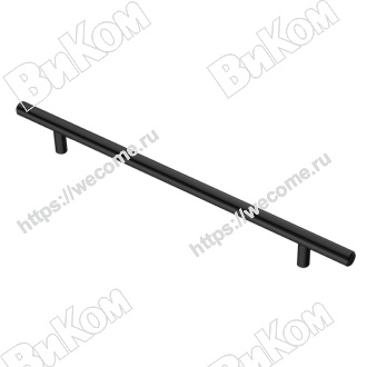 Оптом купить Ручка релинг 224 мм черный матовый (20,100*) D 12 в мебельная фурнитура оптом и в розницу ВиКом.