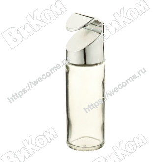 Оптом купить Баночка навесная стеклянная на рейлинг, YJ-G901, хром (5/50*) в мебельная фурнитура оптом и в розницу ВиКом.