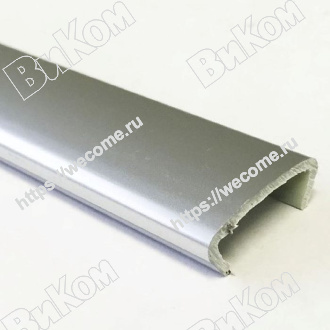 Оптом купить Пицефал С-образ. Серебро Глянец  L=2.8m в мебельная фурнитура оптом и в розницу ВиКом.