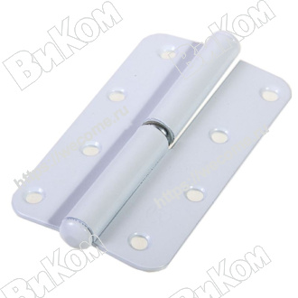 Оптом купить Петля накладная ПН1-110 правая полимер белая (40*) (Под заказ) в мебельная фурнитура оптом и в розницу ВиКом.