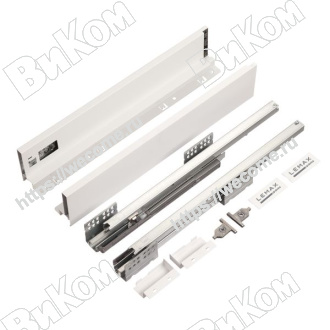 Оптом купить Система выдвижения Lembox, H=84, 450 мм, белый (Lembox-84-450-WT) с доводчиком в мебельная фурнитура оптом и в розницу ВиКом.