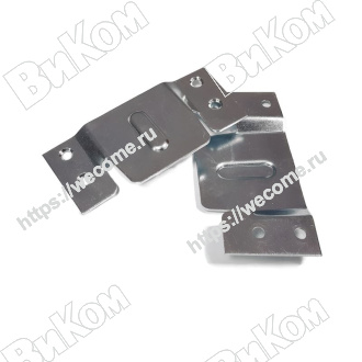 Оптом купить Захват диванный, цинк (1,5мм)  (4отв) с ребром (100*) в мебельная фурнитура оптом и в розницу ВиКом.