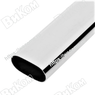 Оптом купить Штанга для шкафа 3000*15*30*0,6 овал, хром (10*) в мебельная фурнитура оптом и в розницу ВиКом.