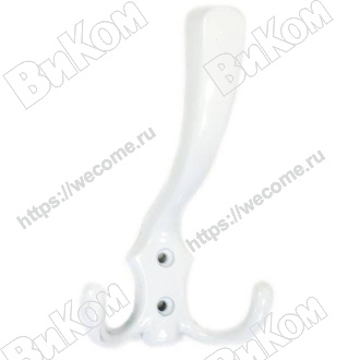 Оптом купить Крючок вешалка №9 белый (30*) в мебельная фурнитура оптом и в розницу ВиКом.