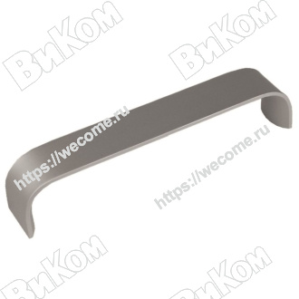 Оптом купить Ручка-скоба мебельная Trodos "ZY-100" 128 мм алюминий 52гр, матовый хром в мебельная фурнитура оптом и в розницу ВиКом.