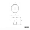 Оптом купить Ручка кнопка К-1080 OT золото KERRON (120*) в мебельная фурнитура оптом и в розницу ВиКом.