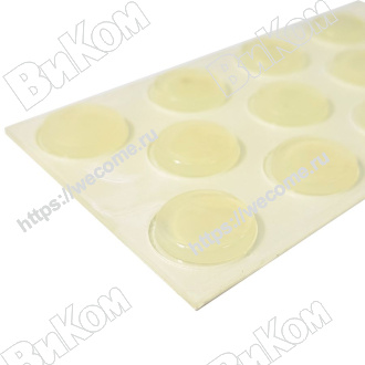 Оптом купить Подпятник силиконовый 18х3,8 мм PC 2860 (лист 12 шт.) (25*) в мебельная фурнитура оптом и в розницу ВиКом.