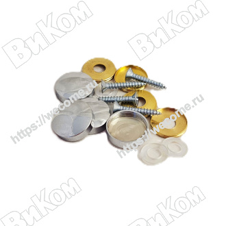 Оптом купить Зеркалодержатель 20 мм, под сверление, хром (уп. 4 шт) в мебельная фурнитура оптом и в розницу ВиКом.