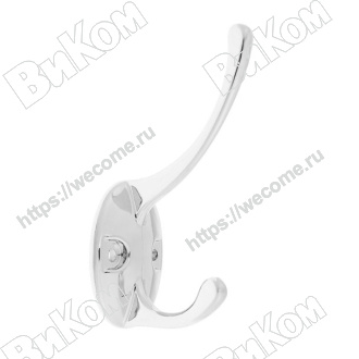 Оптом купить Крючок вешалка №24 хром (30*) в мебельная фурнитура оптом и в розницу ВиКом.