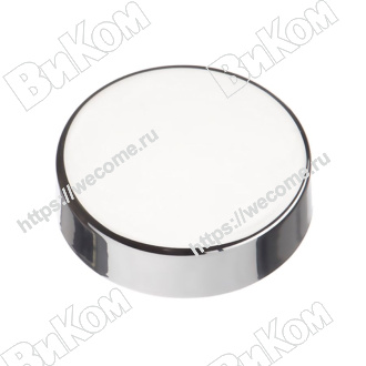 Оптом купить Заглушка для петли пластиковая, круглая, хром в мебельная фурнитура оптом и в розницу ВиКом.