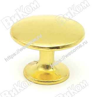 Оптом купить Ручка кнопка 306А, золото d=30мм (80*) в мебельная фурнитура оптом и в розницу ВиКом.