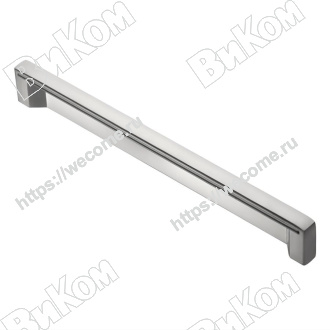 Оптом купить Ручка рейлинг R-3060-192 SC матовый хром (40,200*) KERRON (Под заказ) в мебельная фурнитура оптом и в розницу ВиКом.