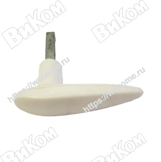 Оптом купить Ручка завертки врезной ЗР3-2 полим белый  (220*) в мебельная фурнитура оптом и в розницу ВиКом.