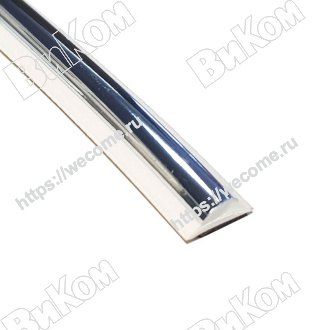 Оптом купить Профиль декор SAL/М23 (7,0*3,5) гибкий, хром - белый (200*) в мебельная фурнитура оптом и в розницу ВиКом.