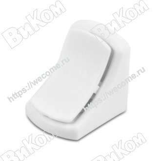 Оптом купить Уголок 24х24х20 пластик с заглушкой, белый (200*) в мебельная фурнитура оптом и в розницу ВиКом.