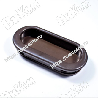 Оптом купить Ручка врезная овал Оскар 5144/14, коричневый (20*) в мебельная фурнитура оптом и в розницу ВиКом.