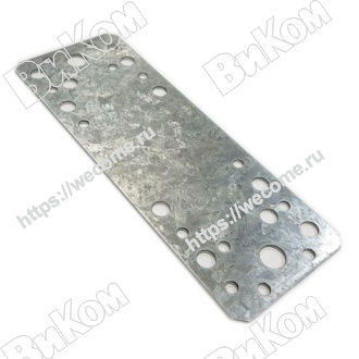 Оптом купить Пластина крепежная 180*65*2,0, цинк (25*) в мебельная фурнитура оптом и в розницу ВиКом.