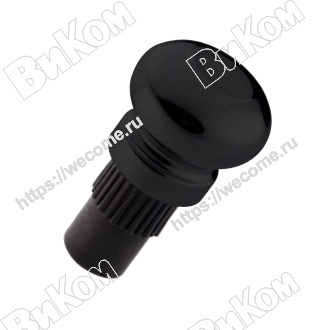 Оптом купить Заглушка для рейлинга 16 мм (ретро, традиция), черный матовый (50*) в мебельная фурнитура оптом и в розницу ВиКом.