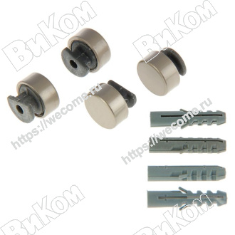 Оптом купить Зеркалодержатель темпо 17 мм, никель матовый (24*) в мебельная фурнитура оптом и в розницу ВиКом.