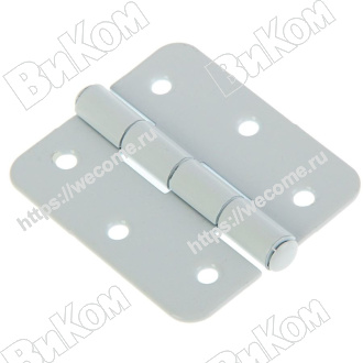 Оптом купить Петля накладная ПН5-60, полимер белая (100*) в мебельная фурнитура оптом и в розницу ВиКом.