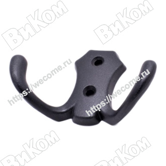 Оптом купить Крючок вешалка №16 черный (50*) в мебельная фурнитура оптом и в розницу ВиКом.