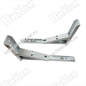 Оптом купить Консоль складная с фиксатором 350 белая, до 40 кг (40*) в мебельная фурнитура оптом и в розницу ВиКом.