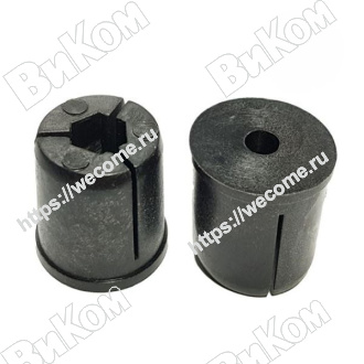 Оптом купить Втулка для трубы 25 мм пластик черная, (скрытый монтаж) под гайка М6 (1000*) в мебельная фурнитура оптом и в розницу ВиКом.