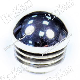 Оптом купить Заглушка для трубы 25 мм, хром полукруглая R-17A (100,1000*) в мебельная фурнитура оптом и в розницу ВиКом.