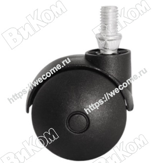 Оптом купить Опора колесная (мебельное колесо) 50 мм с резьбовым Штырем М8  (200*) В9 в мебельная фурнитура оптом и в розницу ВиКом.