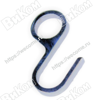 Оптом купить Крючок для рейлинга замкнутый, хром Z-8 (200, 1000*) в мебельная фурнитура оптом и в розницу ВиКом.