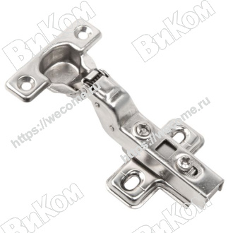 Оптом купить Петля мини 26 мм вкладная с доводчиком (100*) в мебельная фурнитура оптом и в розницу ВиКом.