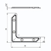 Оптом купить Угольник 75х75 цинк (500*) в мебельная фурнитура оптом и в розницу ВиКом.