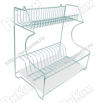 Оптом купить Сушилка настольная универсальная, с поддоном, 400*240*395 мм, цинк (2*) в мебельная фурнитура оптом и в розницу ВиКом.