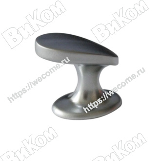 Оптом купить Ручка кнопка 963, матовый хром в мебельная фурнитура оптом и в розницу ВиКом.