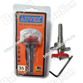 Оптом купить Сверло под чашу петли, форстнера 35 мм с ограничителем (10*) в мебельная фурнитура оптом и в розницу ВиКом.