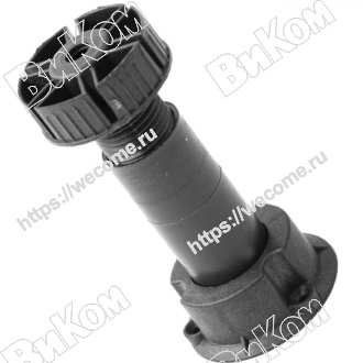 Оптом купить Ножка кухонная 100-130 черная (200*) в мебельная фурнитура оптом и в розницу ВиКом.