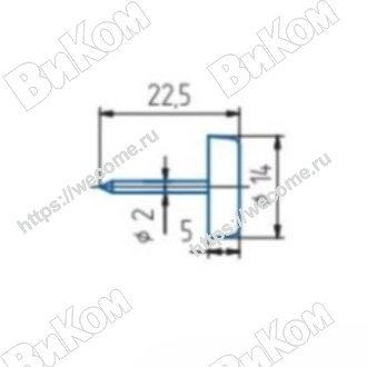 Оптом купить Подпятник пластик с гвоздем черный, d=15mm (500, 10тыс*) в мебельная фурнитура оптом и в розницу ВиКом.
