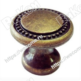 Оптом купить Ручка кнопка 282, бронза (100*) в мебельная фурнитура оптом и в розницу ВиКом.