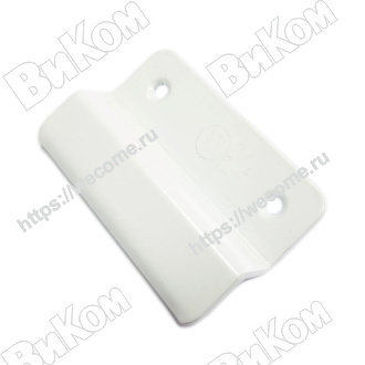 Оптом купить Ручка балконная, металл белый (80*) в мебельная фурнитура оптом и в розницу ВиКом.