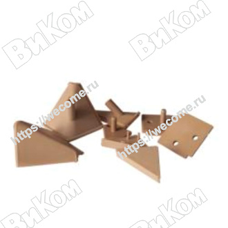 Оптом купить Комплект уголков и заглушек для плинтуса, бежевый в мебельная фурнитура оптом и в розницу ВиКом.