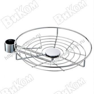 Оптом купить Полка круглая с боковым креплением  D350 мм хром 03*K.PB350 G1 121115 в мебельная фурнитура оптом и в розницу ВиКом.