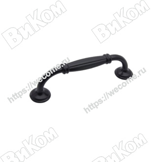 Оптом купить Ручка скоба R84, 96 мм черный в мебельная фурнитура оптом и в розницу ВиКом.